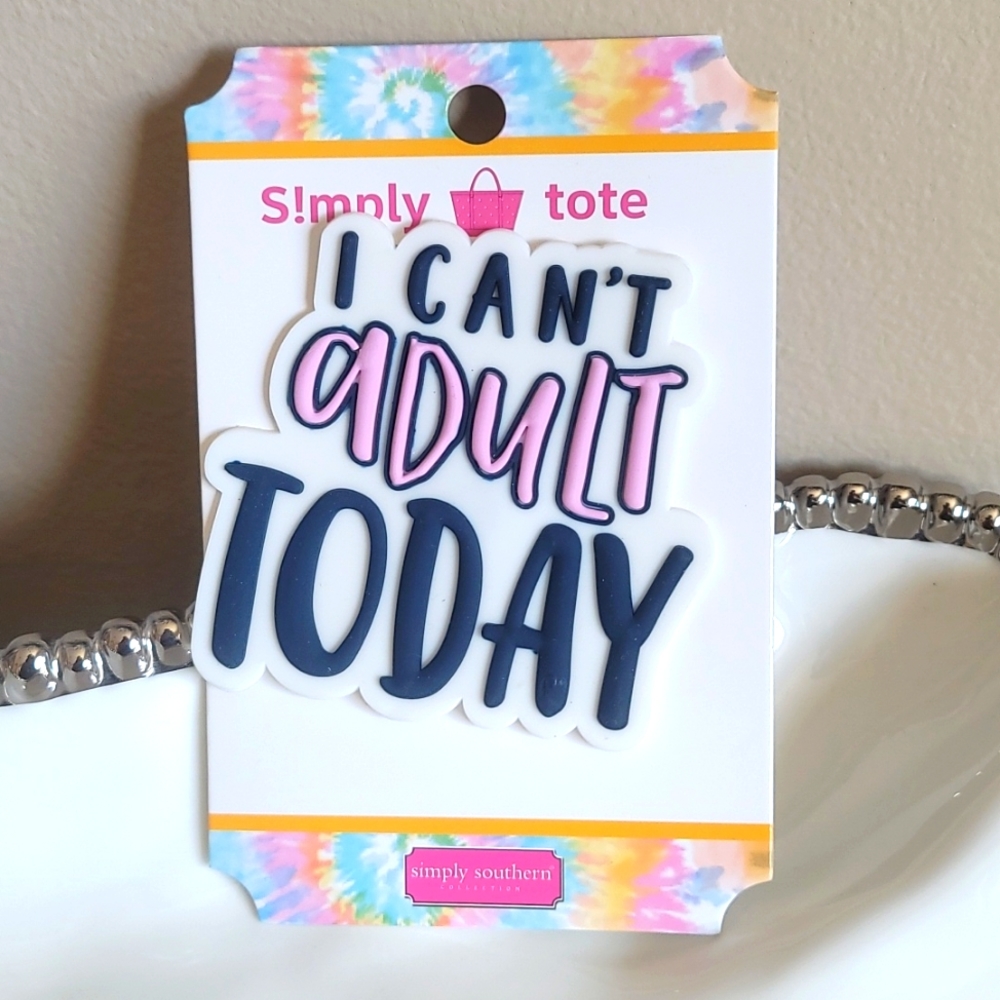 Simply Tote Bag Charm - I Can't Adult Today